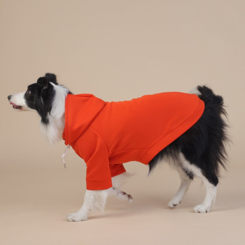 XL Orange Cute Dog Hoodie with Adjustable Drawstring - Available in Various Sizes