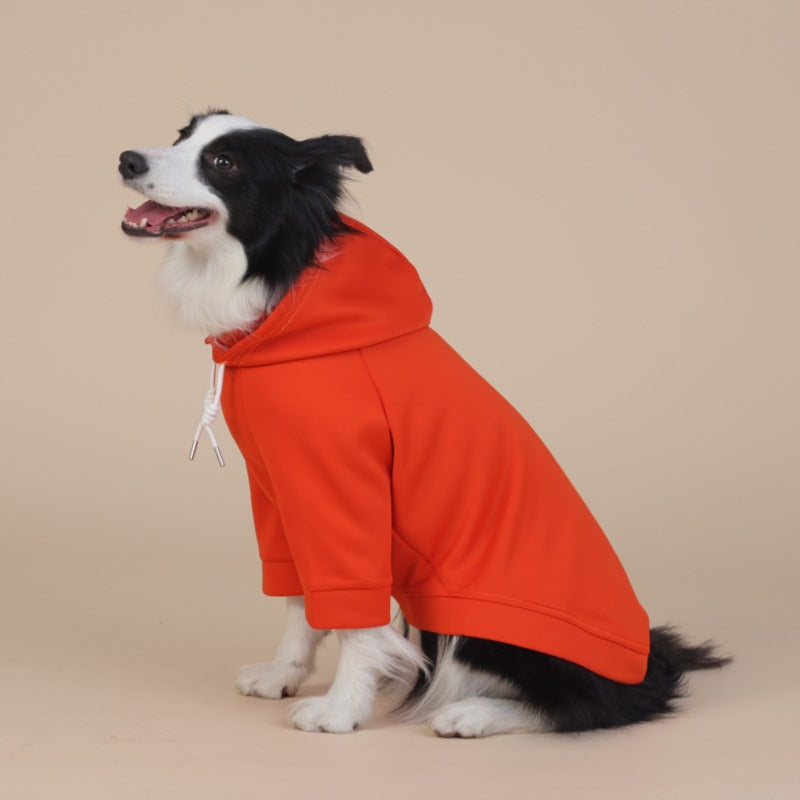 2XL Orange Cute Dog Hoodie with Adjustable Drawstring - Available in Various Sizes