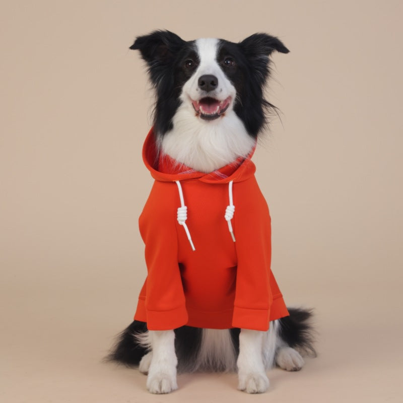 5XL Orange Cute Dog Hoodie with Adjustable Drawstring - Available in Various Sizes