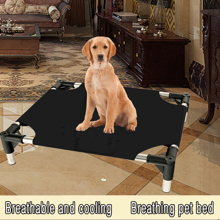 L Breathable and Cooling Elevated Pet Bed - Perfect for Dogs, Provides Comfort and Airflow