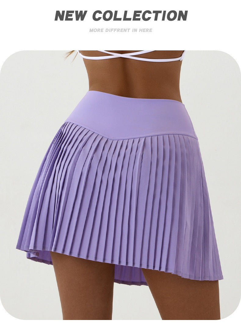 High waist Gradient black and gray pleated skirt | built-in shorts to prevent exposure - suitable for yoga, badminton and golf  Size XS