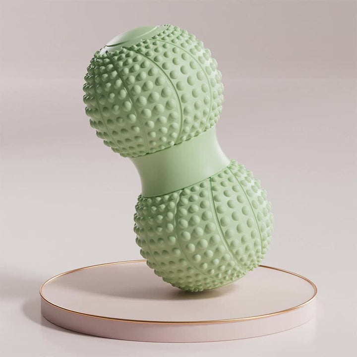 Green 2pcs Fascia Ball Foot Arch Massager Peanut Ball for Muscle Relaxation, Deep Tissue Release, Yoga Massage 6.5*6.5*13CM