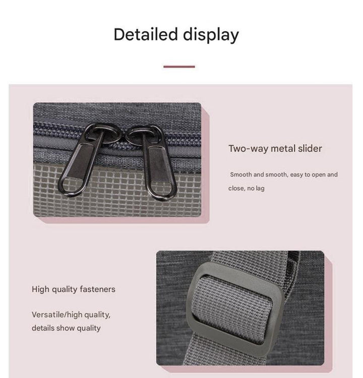 Grey Portable Pet Travel Carrier Bag - Foldable, Durable, and Comfortable for Small Dogs & Cats 50cmx34cmx34cm