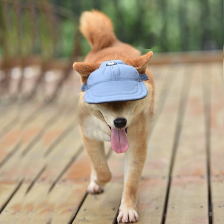 Size S Red Adjustable Pet Baseball Cap for Cats and Dogs - Cute Sun Protection Hat for Outdoor Adventures