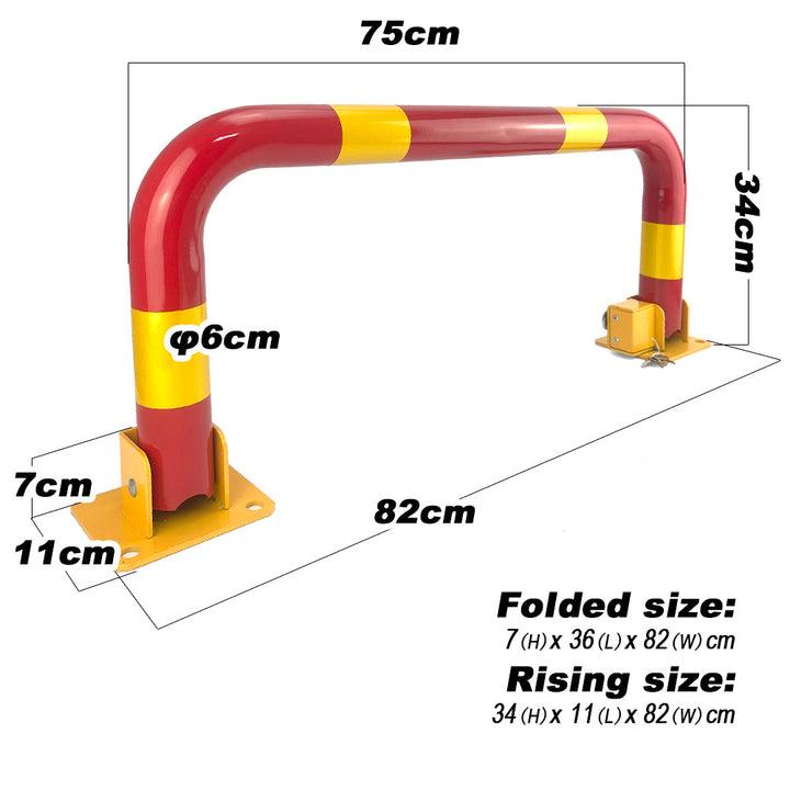 Arch Parking Barrier Fold Down Vehicle Security Locker Keyed Alike