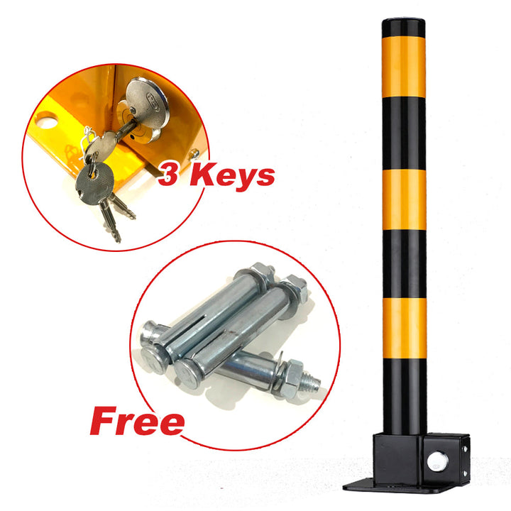 Fold Down Vehicle Security Car Parking Lock Safety Barrier Bollard Locker Barrier -Black