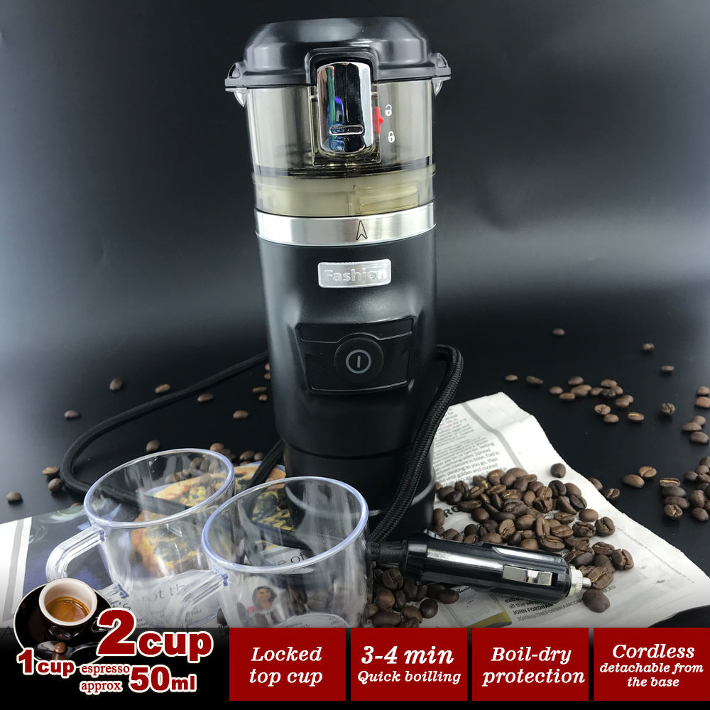 12V Car Espresso Moka Coffee Maker Set Espresso In Car Coffee Machine With 2Cups