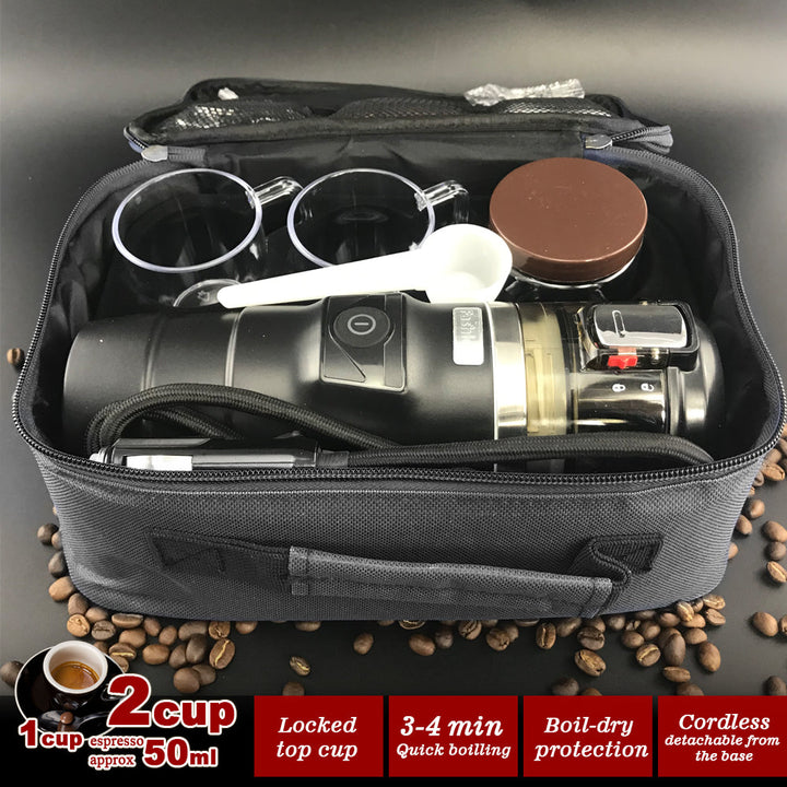 12V Car Espresso Moka Coffee Maker Set Espresso In Car Coffee Machine With 2Cups