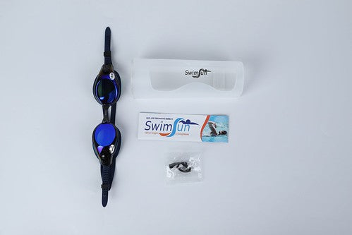 Mirrored prescription swimming goggles -2.0