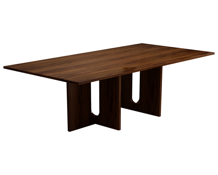 Walnut Melamine Dining Table 8 Seater