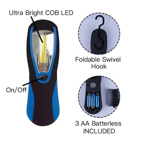 300 Lumens Ultra Bright Work Light with COB LED Technology-Black/Navy - Black