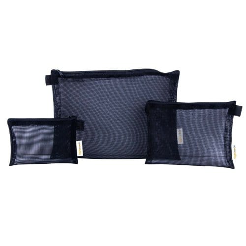 3 Pack Zipper Travel Cosmetic Mesh Bag Set