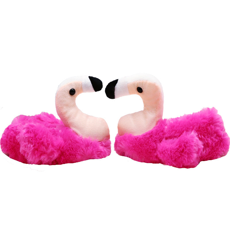 Fluffy Flamingo Slippers for Kids Size Small 30/31 EUR