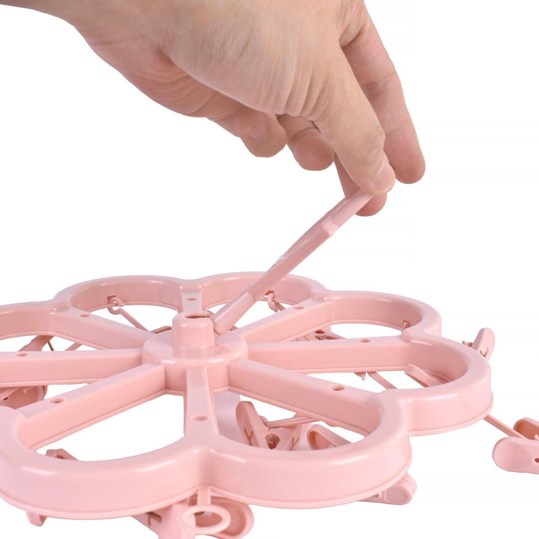 Living Today Collapsible 16 Pegs Airer Pink