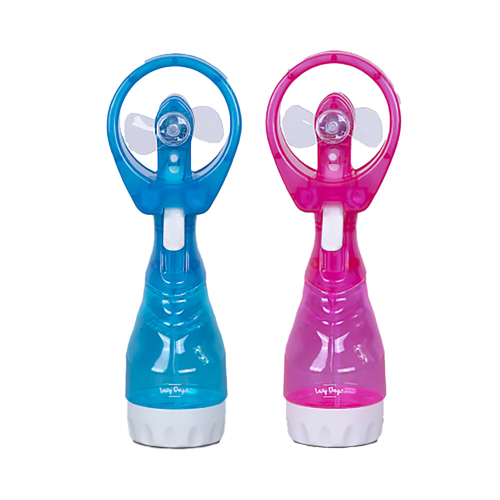 Handhold Battery Powered Personal Water Spray Fan-Blue/Pink - Pink