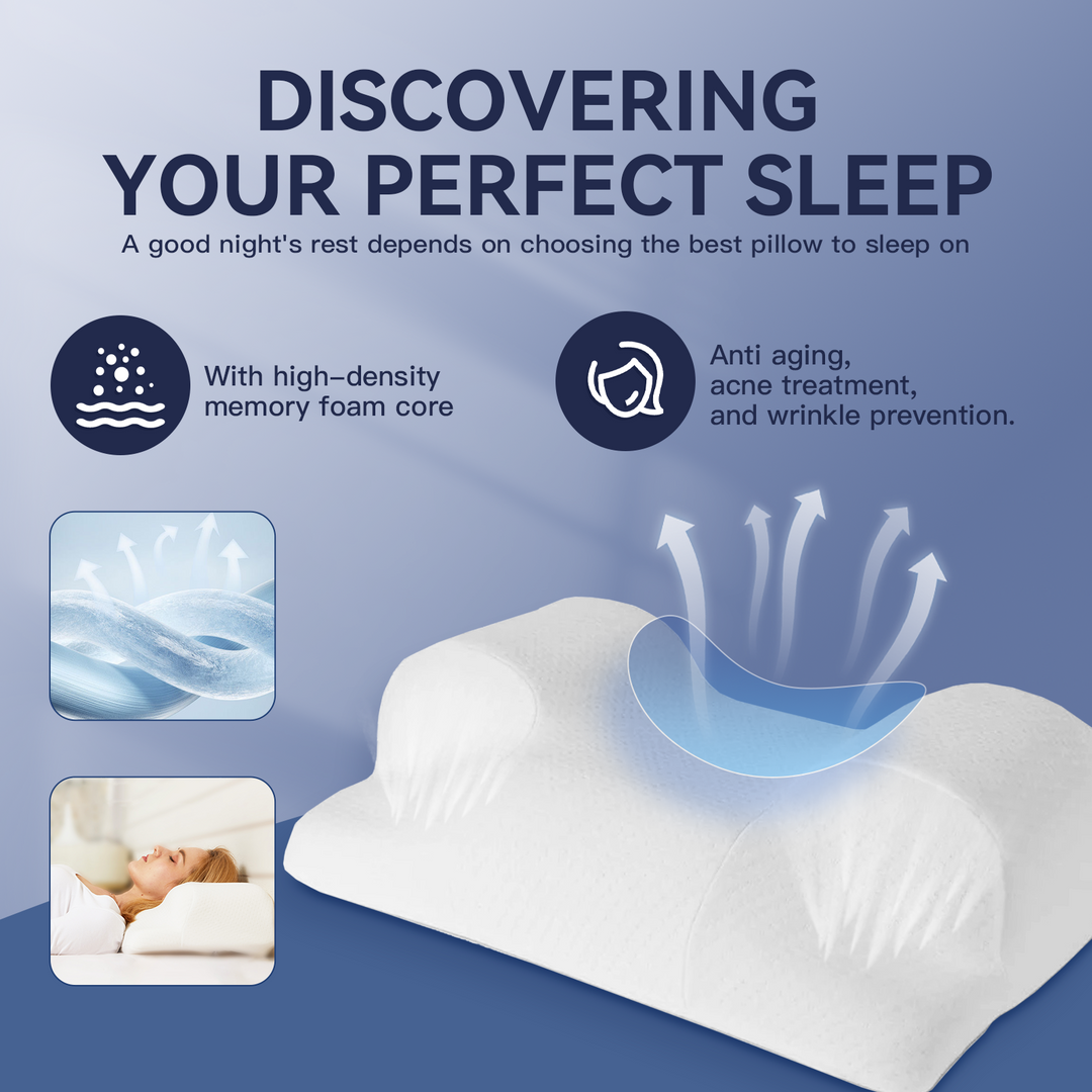 Memory Foam Beauty Sleep Pillow for Neck and Shoulder Pain