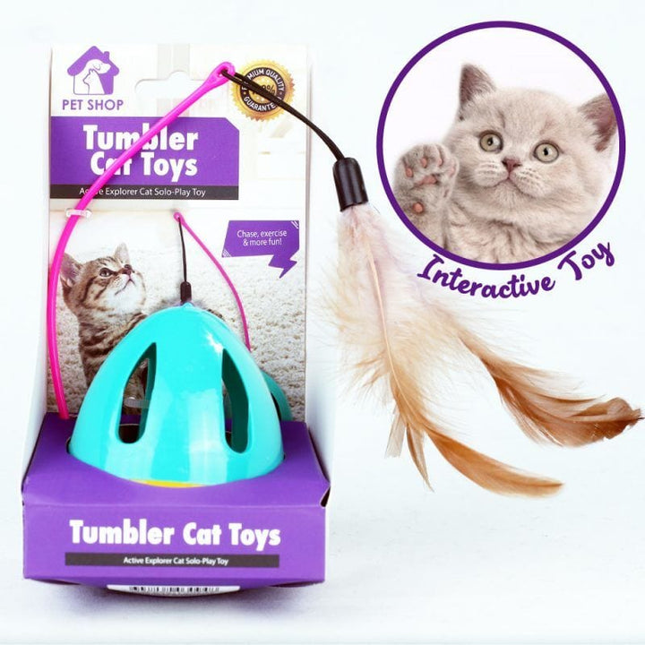 Pet Love Funny Tumbler Cat Feather Toys