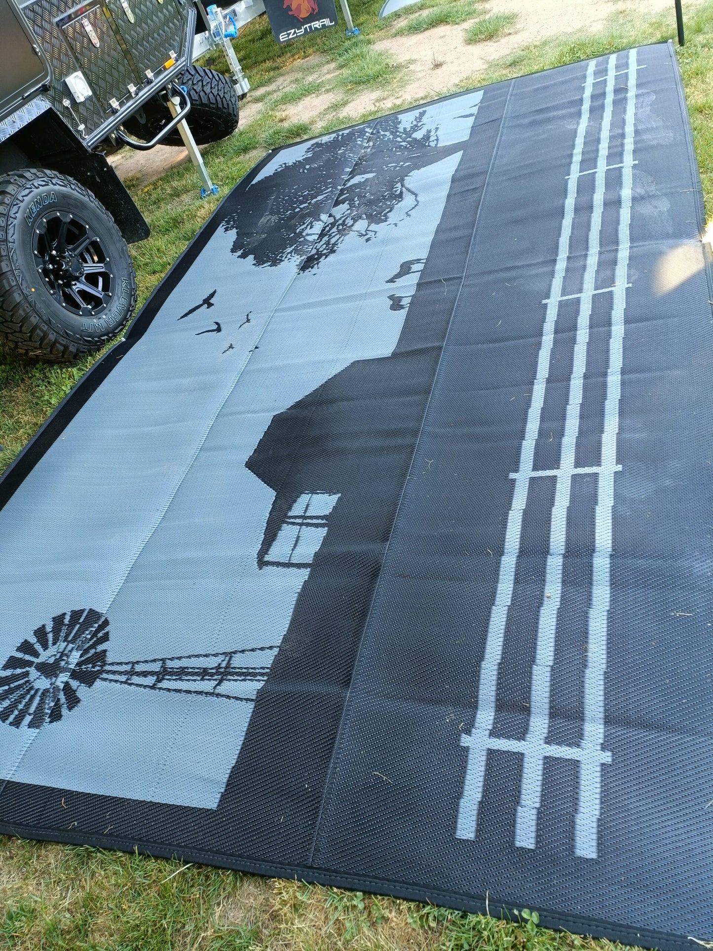 Country Grey 5m x 2.4m recycled poly mat