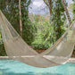 Mayan Legacy Jumbo Size Super Nylon Mexican Hammock in Cream Colour