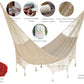 Outdoor undercover cotton Mayan Legacy hammock with hand crocheted tassels Queen Size Marble Colour