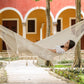 Outdoor undercover cotton Mayan Legacy hammock with hand crocheted tassels Queen Size Marble Colour