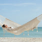 Outdoor undercover cotton Mayan Legacy hammock with hand crocheted tassels Queen Size Marble Colour