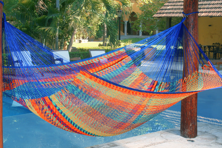 Outdoor undercover cotton Mayan Legacy hammock King size Mexicana