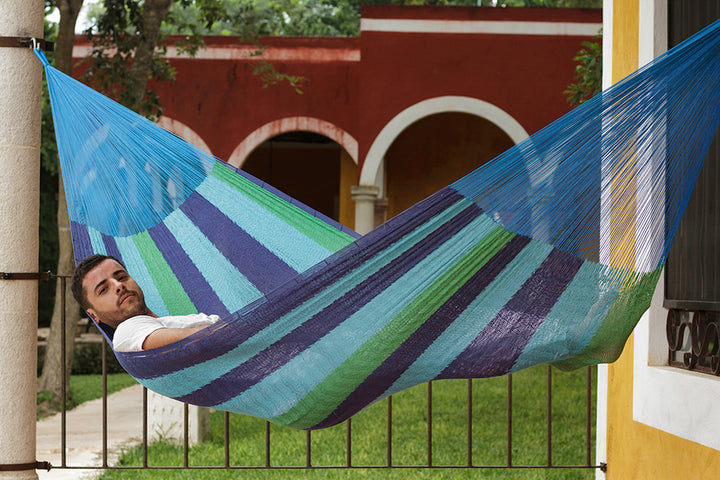 Outdoor undercover cotton Mayan Legacy hammock King size Oceanica