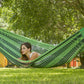 Mayan Legacy Queen Size Outdoor Cotton Mexican Hammock in Jardin Colour