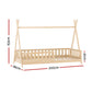 Artiss Bed Frame Wooden Kids House Frames Oak PUAH