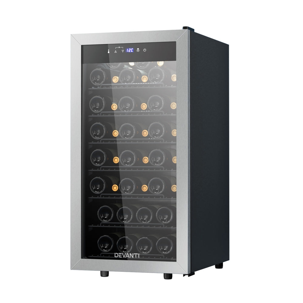 Devanti Wine Fridge Cooler 42 Bottles