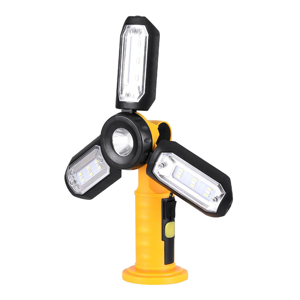 Giantz Work Light Rechargeable USB Cordless LED Lamp Hook Rotation Folding