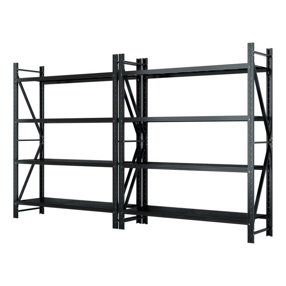 Giantz 4Mx2.4M Garage Shelving Warehouse Rack Black