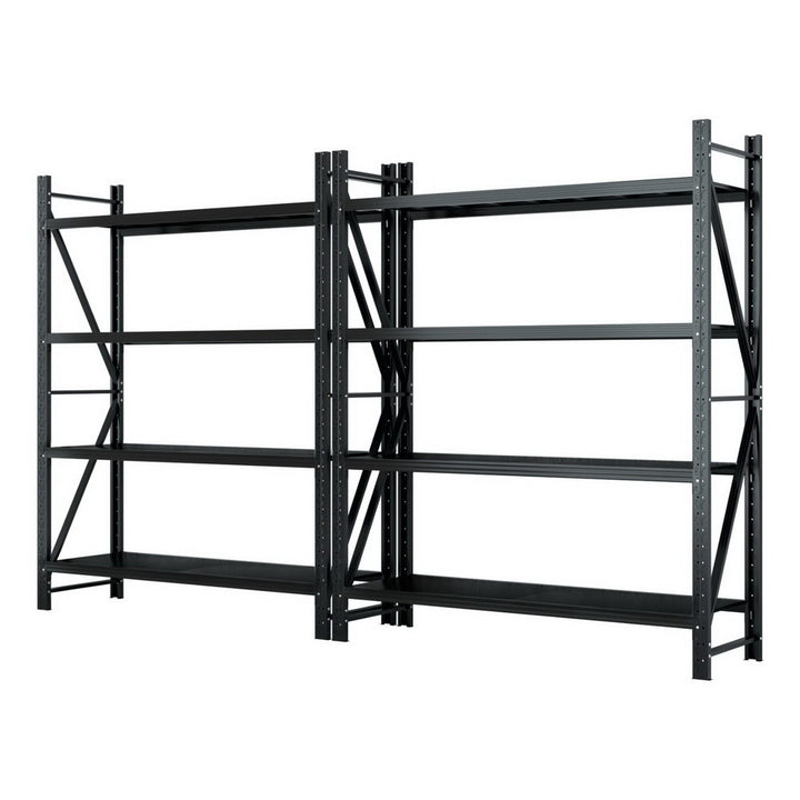 Giantz 4Mx2.4M Garage Shelving Warehouse Rack Black