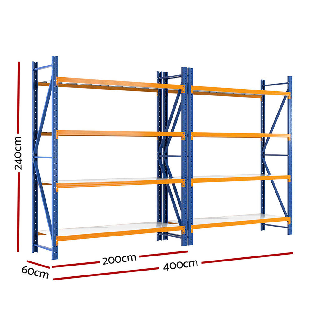 Giantz 4Mx2.4M Garage Shelving Warehouse Rack