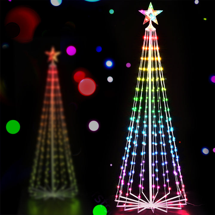 1.8M Christmas Tree 265 LED RGB Fairy Lights Jingle Jollys