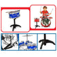 GOMINIMO Kids 6pcs Drum Set with Drummer Seat (Blue) GO-KDS-101-BHP