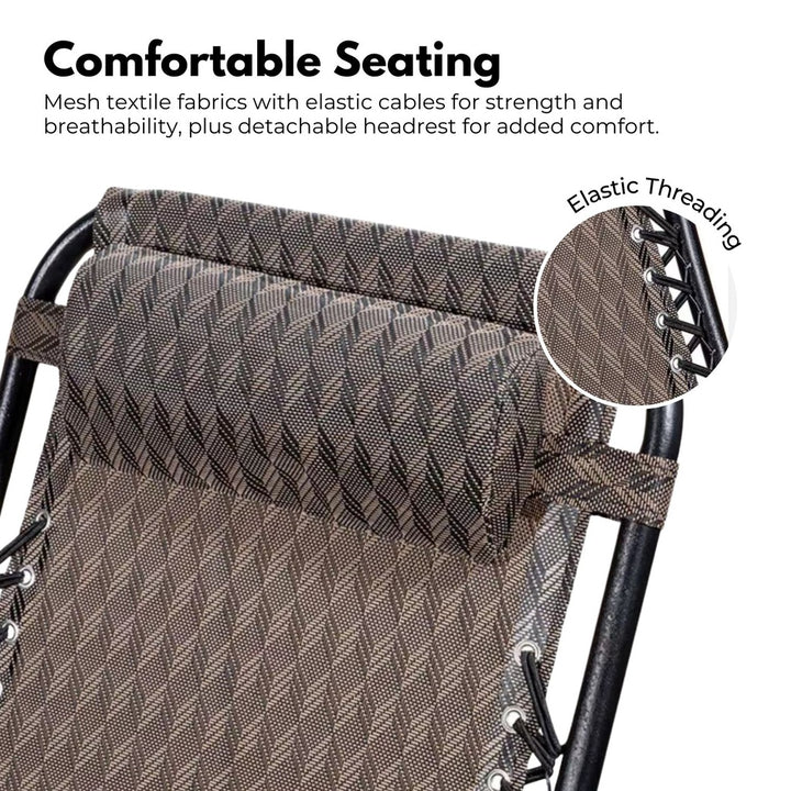 KILIROO Folding Reclining Camping Chair With Breathable Mesh (Argyle)