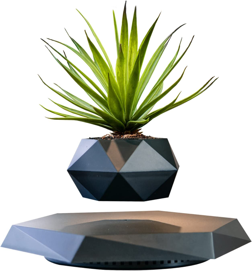 GOMINIMO Magnetic Levitating Plant Pot Black