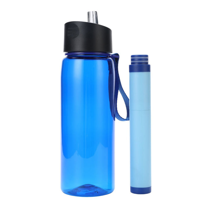 Kiliroo Water Filter Straw with Bottle 550ML, Ultralight and Durable, Long-Lasting Up to 1500L Water, Easy Carry