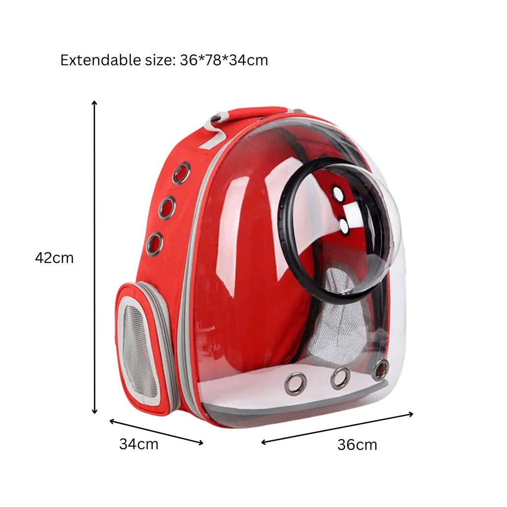 Floofi Expandable Space Capsule Backpack - Model 2 (Red)