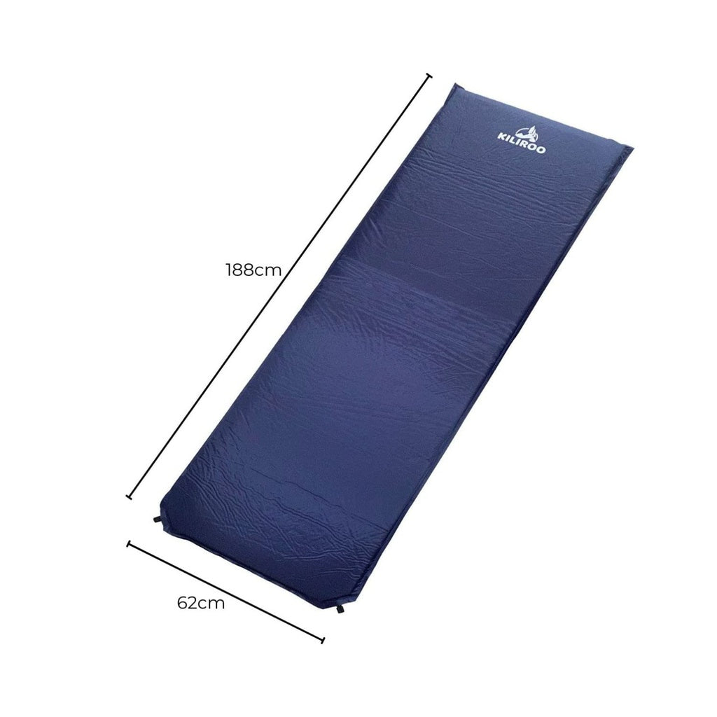 KILIROO Inflating Camping Mat - Navy Blue