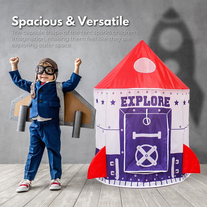 GOMINIMO Kids spaceship Tent (Purple and Red)