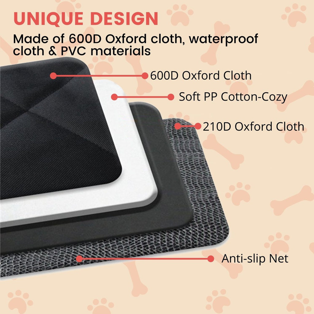 Floofi Pet Car Back Seat Cover Waterproof Safety -