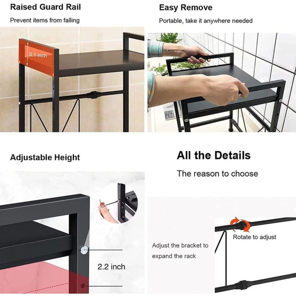 GOMINIMO Microwave Oven Rack 2 Tier