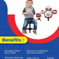 GOMINIMO Kids 6pcs Drum Set with Drummer Seat (Red) GO-KDS-100-BHP