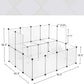 SONGMICS Guinea Pig Playpen with Dense Ramp White