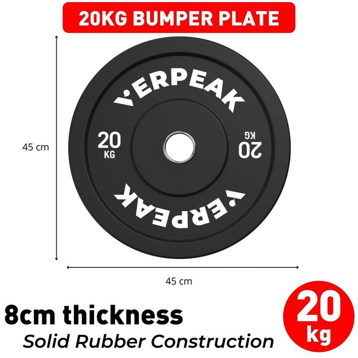 VERPEAK Black Bumper weight plates-Olympic (5kgx2) VP-WP-100-FP / VP-WP-100-LX