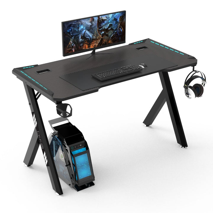 EKKIO RGB Gaming Desk Y Shape Black 140cm