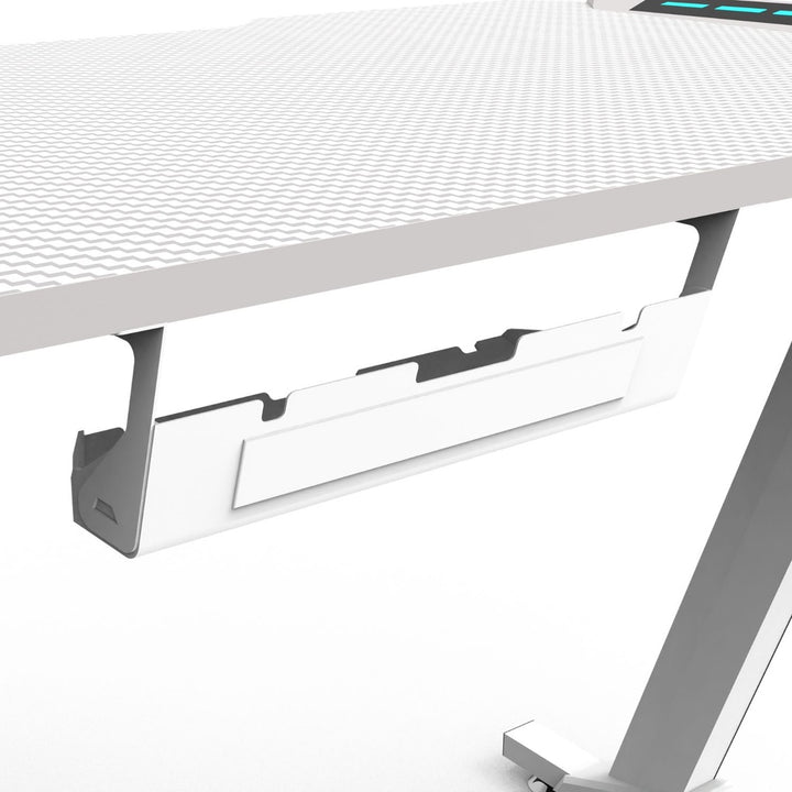 EKKIO RGB Gaming Desk Z Shape White 140cm